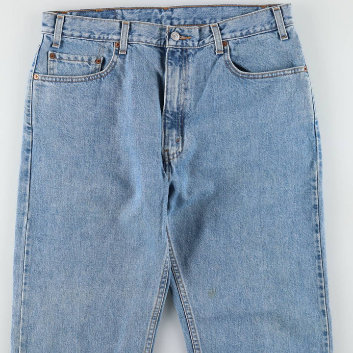90'S Levi's 505 REGULAR FIT STRAIGHT LEG tapered denim pants for men, size w36, vintage cotton blue type Vintage Second Hand