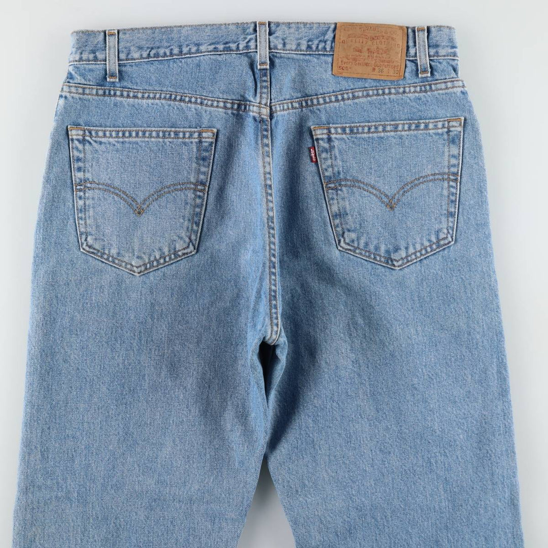 90'S Levi's 505 REGULAR FIT STRAIGHT LEG tapered denim pants for men, size w36, vintage cotton blue type Vintage Second Hand