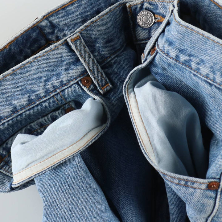 90'S Levi's 505 REGULAR FIT STRAIGHT LEG tapered denim pants for men, size w36, vintage cotton blue type Vintage Second Hand