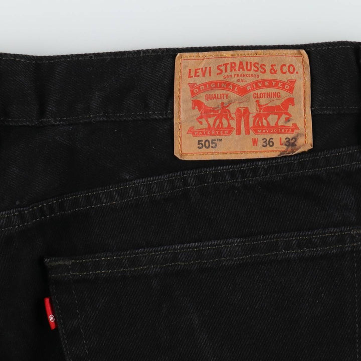 Levi's Black Denim Tapered Jeans, Men's Size W37 (approx.) cotton black type Vintage Second Hand