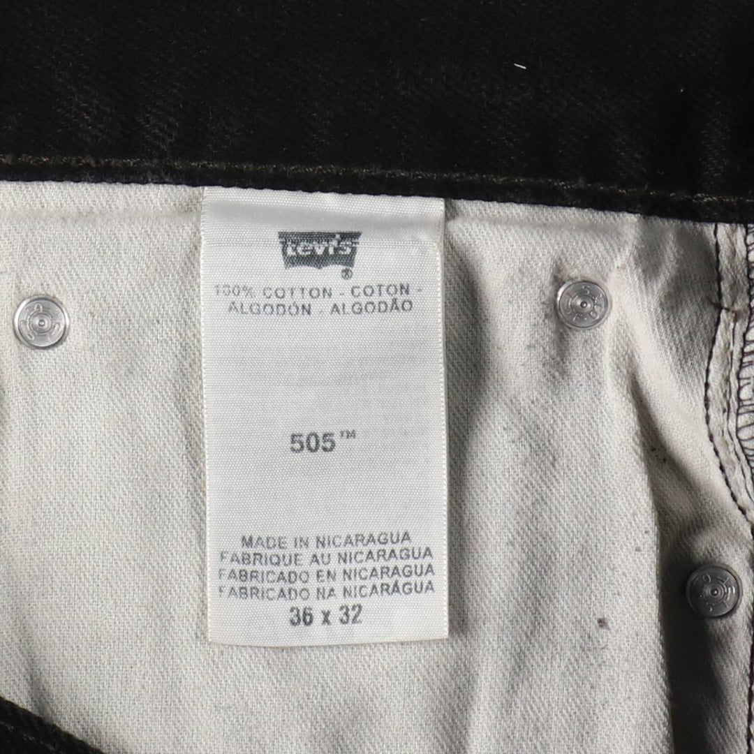 Levi's Black Denim Tapered Jeans, Men's Size W37 (approx.) cotton black type Vintage Second Hand