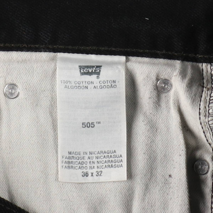 Levi's Black Denim Tapered Jeans, Men's Size W37 (approx.) cotton black type Vintage Second Hand