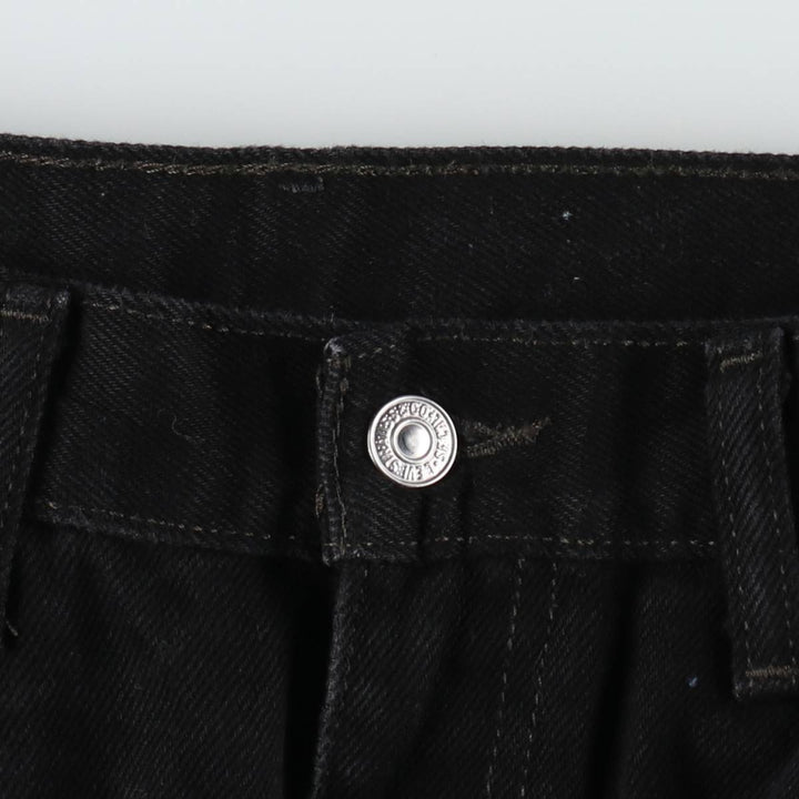 Levi's Black Denim Tapered Jeans, Men's Size W37 (approx.) cotton black type Vintage Second Hand
