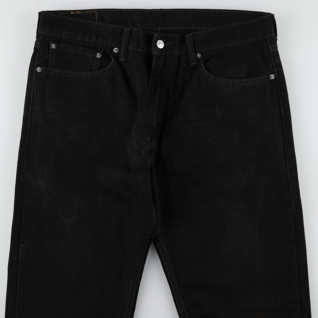 Levi's Black Denim Tapered Jeans, Men's Size W37 (approx.) cotton black type Vintage Second Hand