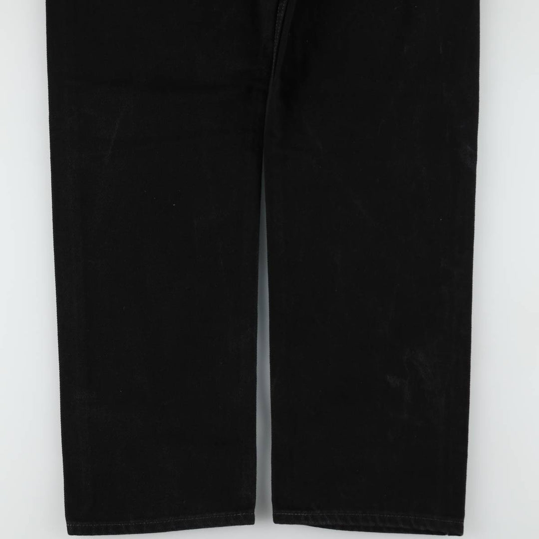 Levi's Black Denim Tapered Jeans, Men's Size W37 (approx.) cotton black type Vintage Second Hand