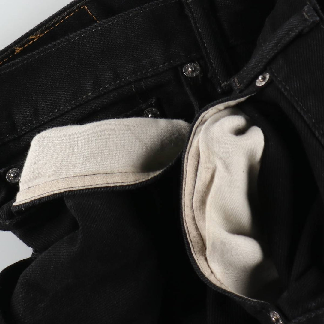 Levi's Black Denim Tapered Jeans, Men's Size W37 (approx.) cotton black type Vintage Second Hand