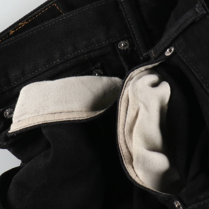 Levi's Black Denim Tapered Jeans, Men's Size W37 (approx.) cotton black type Vintage Second Hand