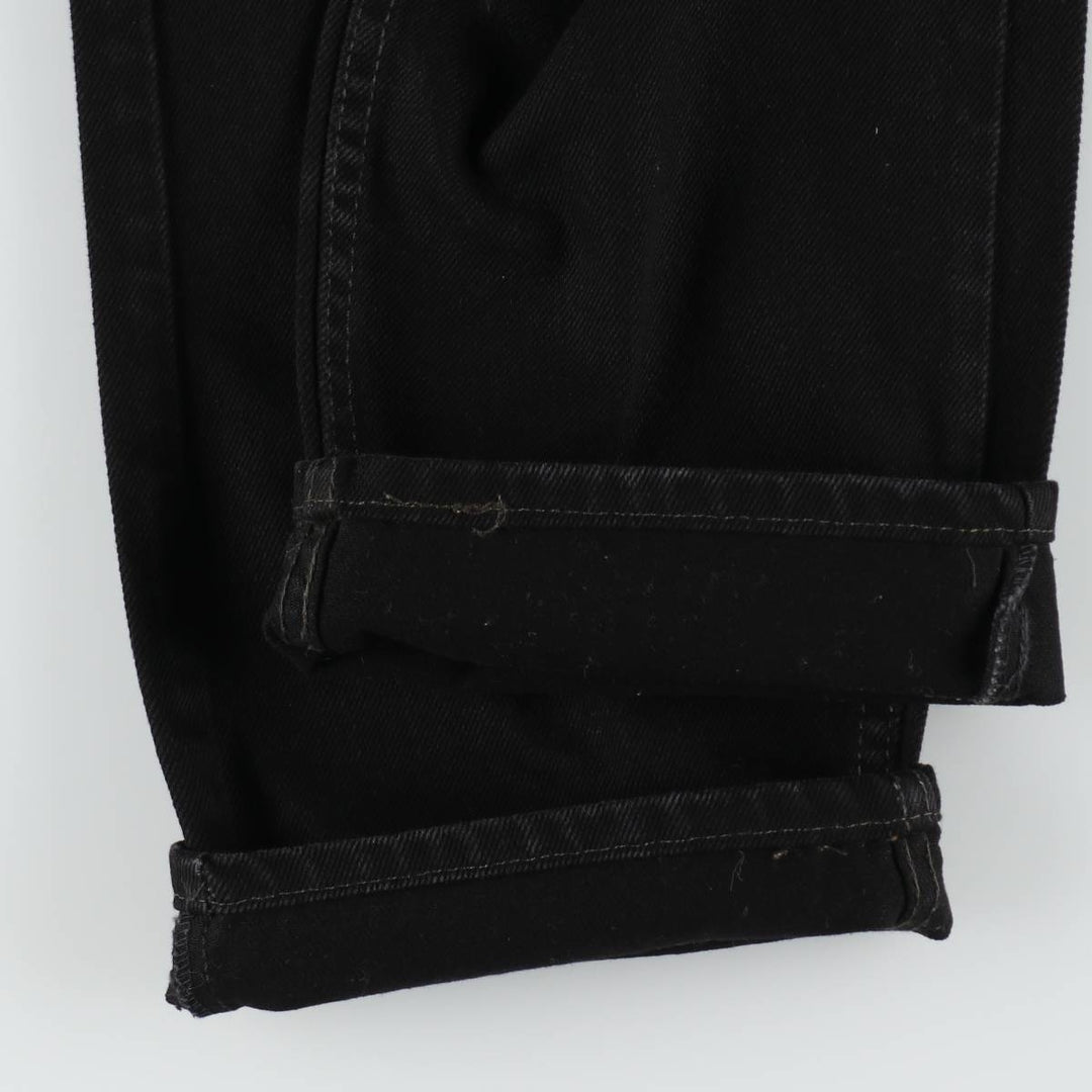 Levi's Black Denim Tapered Jeans, Men's Size W37 (approx.) cotton black type Vintage Second Hand