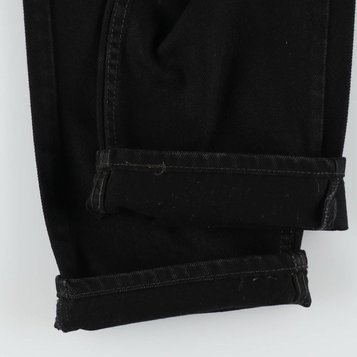 Levi's Black Denim Tapered Jeans, Men's Size W37 (approx.) cotton black type Vintage Second Hand
