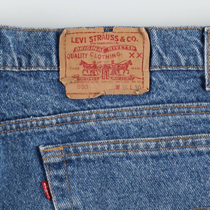 90'S Levi's 505-4891 Tapered Denim Pants, Made in USA, Men's, Size 36, Vintage cotton blue type Vintage Second Hand