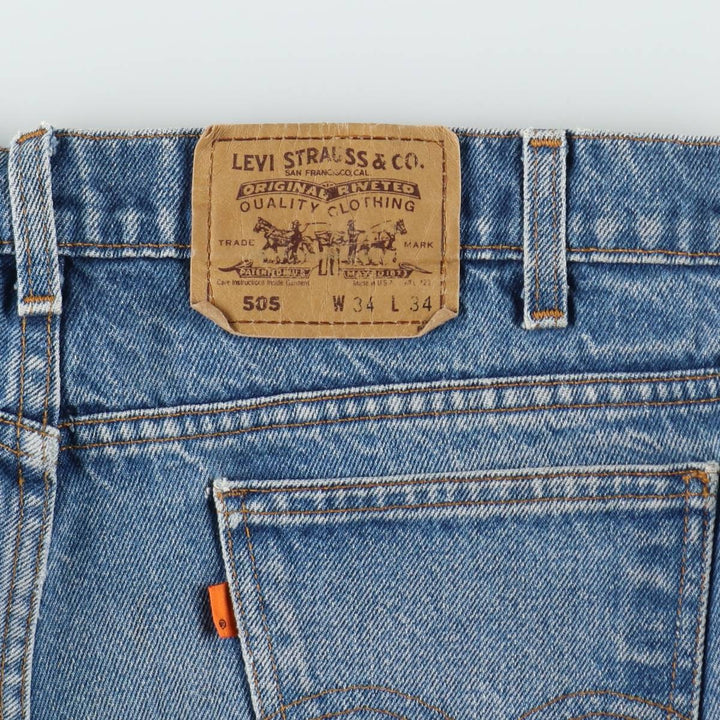 90'S Levi's 40505-0215 Orange Tab Tapered Denim Pants Made in USA Men's W34 Vintage cotton blue type Vintage Second Hand