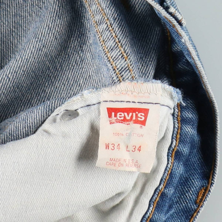 90'S Levi's 40505-0215 Orange Tab Tapered Denim Pants Made in USA Men's W34 Vintage cotton blue type Vintage Second Hand
