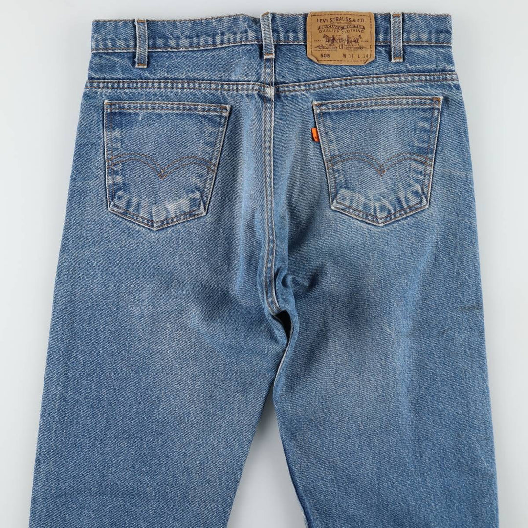 90'S Levi's 40505-0215 Orange Tab Tapered Denim Pants Made in USA Men's W34 Vintage cotton blue type Vintage Second Hand