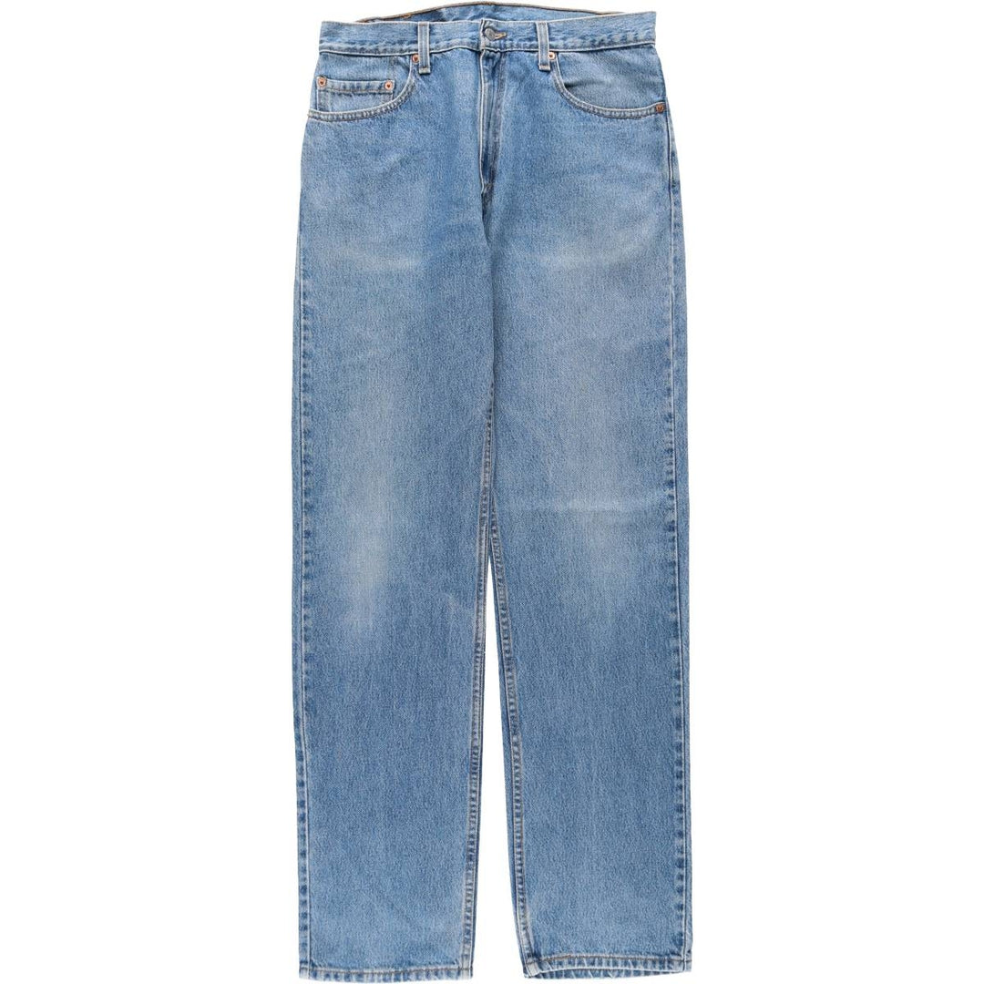 00'S Levi's 505 REGULAR FIT STRAIGHT LEG tapered denim pants made in USA men's w33 equivalent cotton blue type Vintage Second Hand