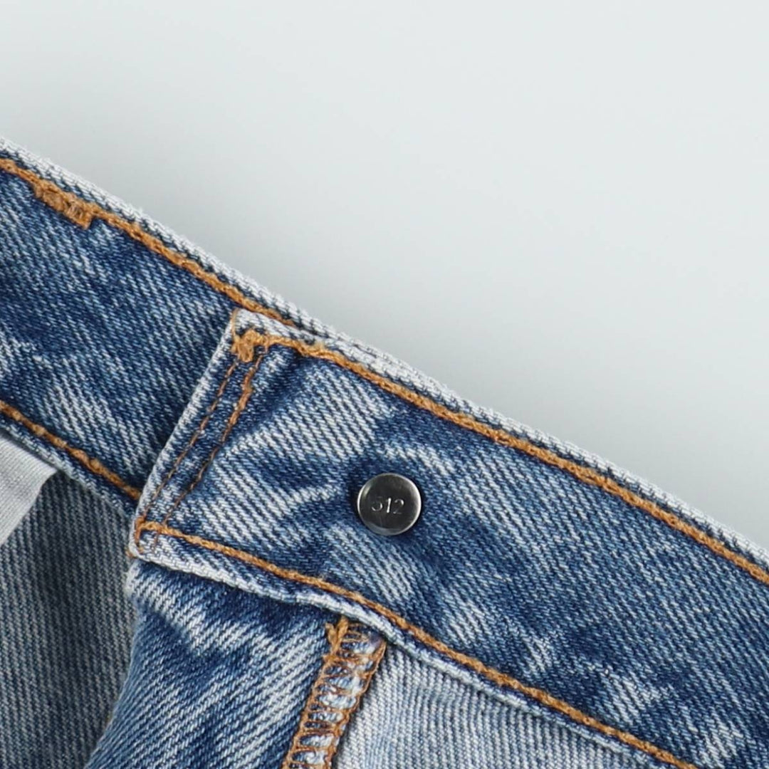 00'S Levi's 505 REGULAR FIT STRAIGHT LEG tapered denim pants made in USA men's w33 equivalent cotton blue type Vintage Second Hand
