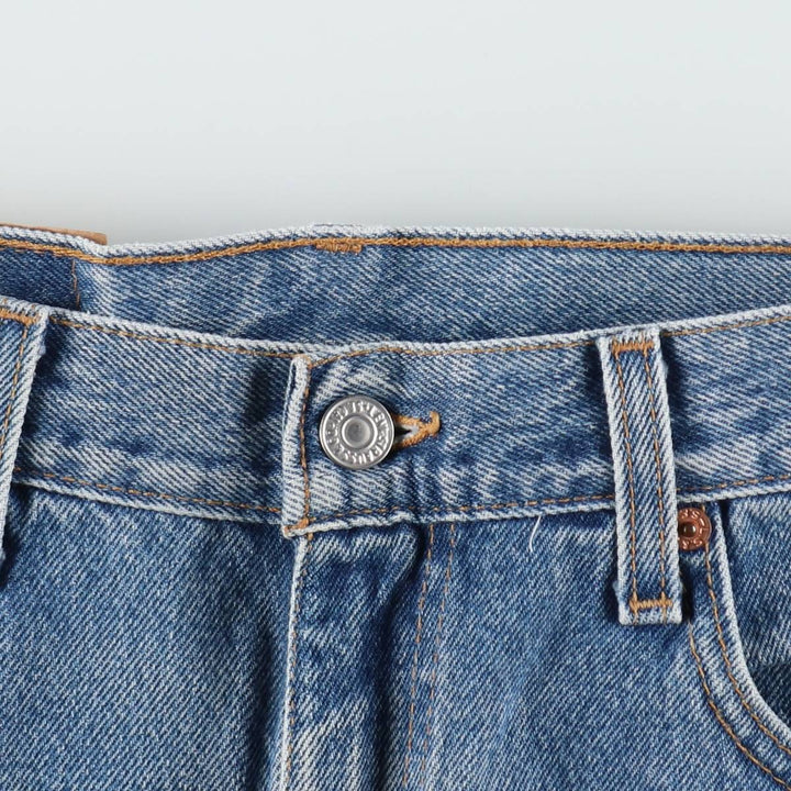 00'S Levi's 505 REGULAR FIT STRAIGHT LEG tapered denim pants made in USA men's w33 equivalent cotton blue type Vintage Second Hand