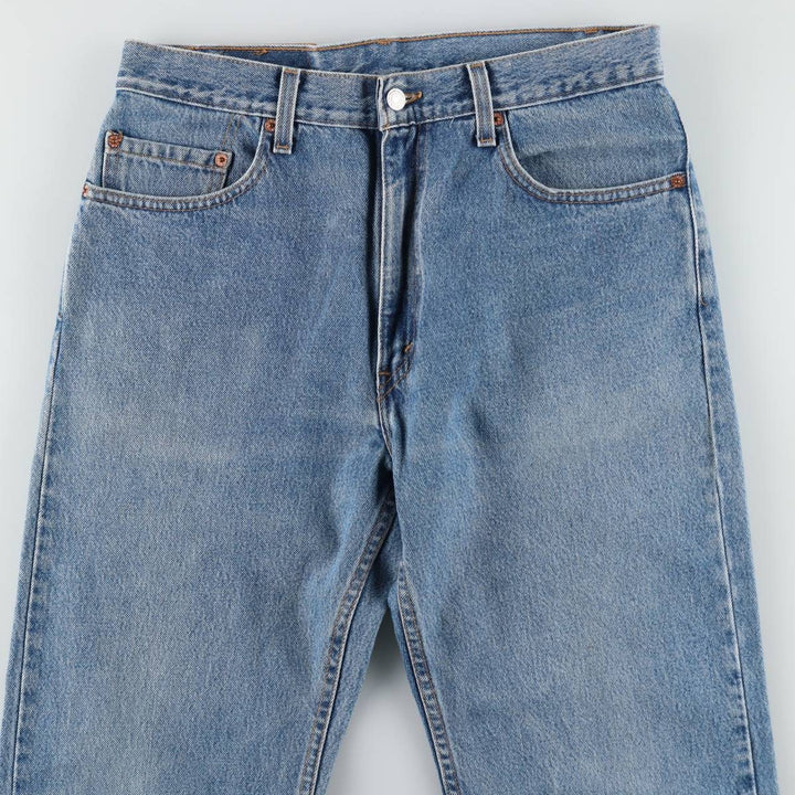 00'S Levi's 505 REGULAR FIT STRAIGHT LEG tapered denim pants made in USA men's w33 equivalent cotton blue type Vintage Second Hand