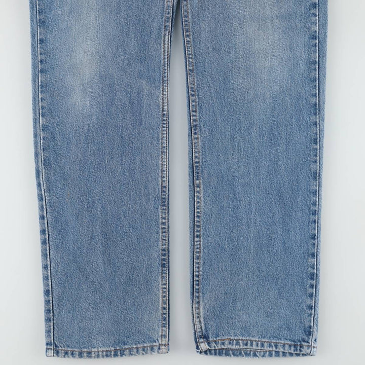 00'S Levi's 505 REGULAR FIT STRAIGHT LEG tapered denim pants made in USA men's w33 equivalent cotton blue type Vintage Second Hand
