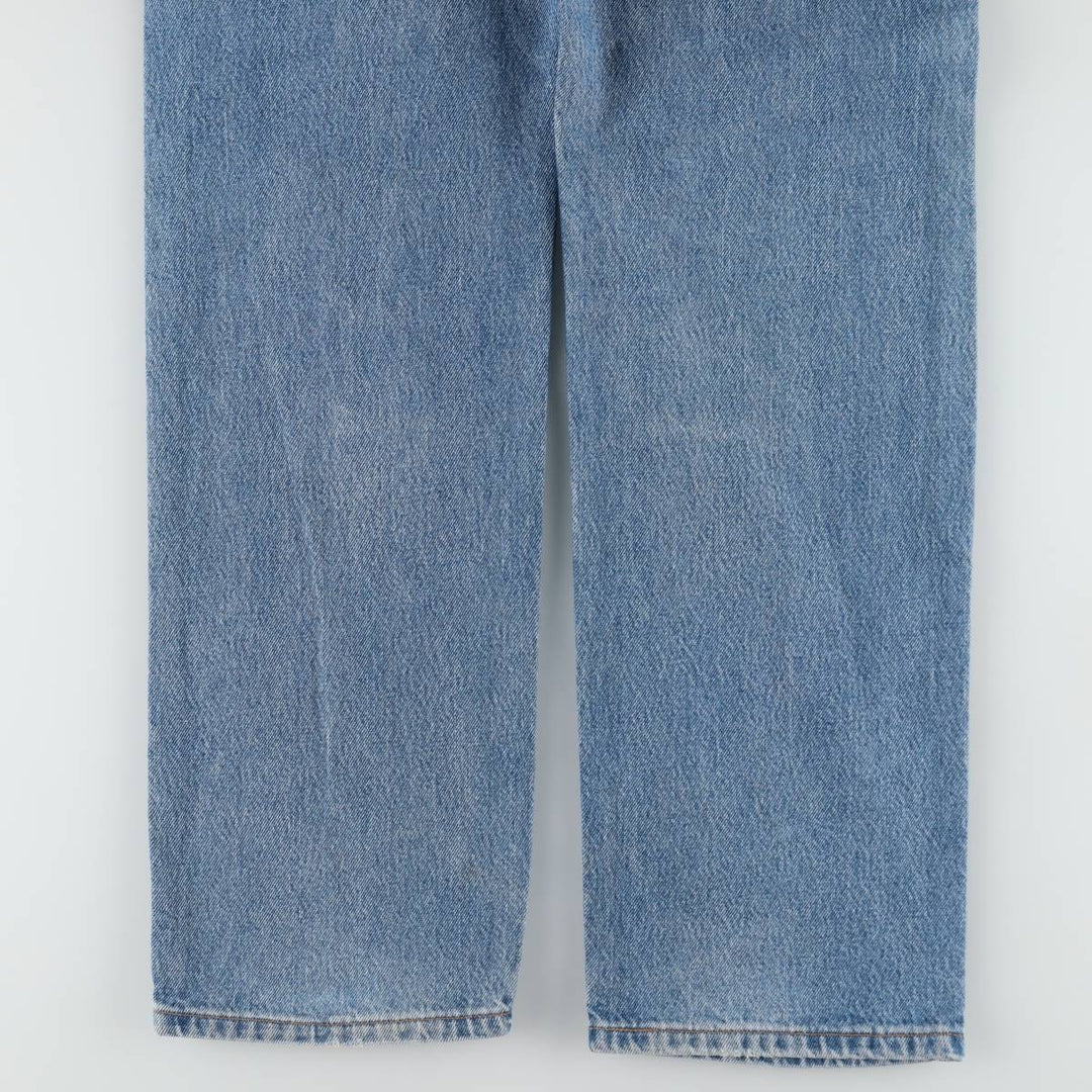 00'S Levi's 505 REGULAR FIT STRAIGHT LEG tapered denim pants made in USA men's w33 equivalent cotton blue type Vintage Second Hand