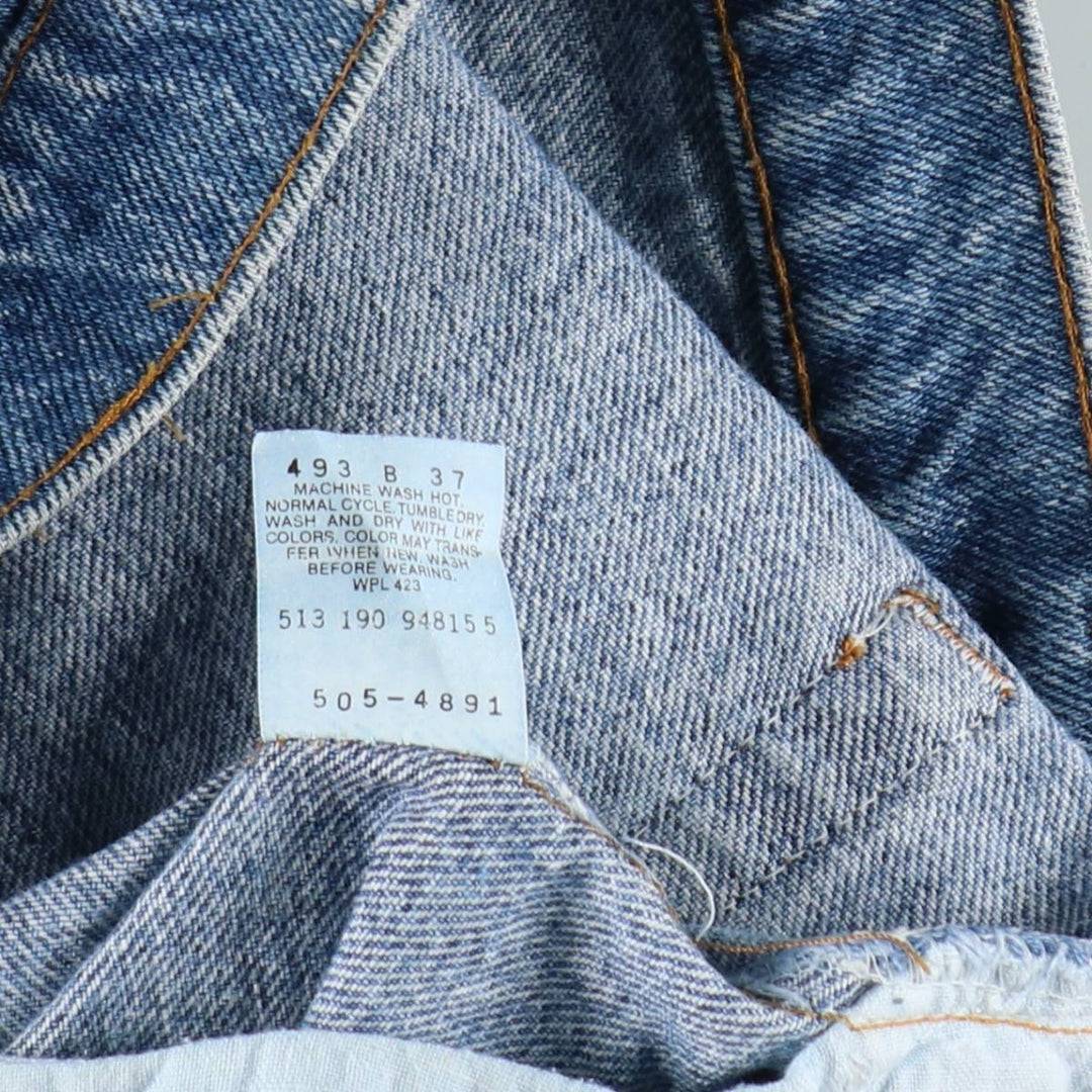 90'S Levi's 505-4891 Tapered Denim Pants Made in USA Men's W34 Vintage cotton blue type Vintage Second Hand