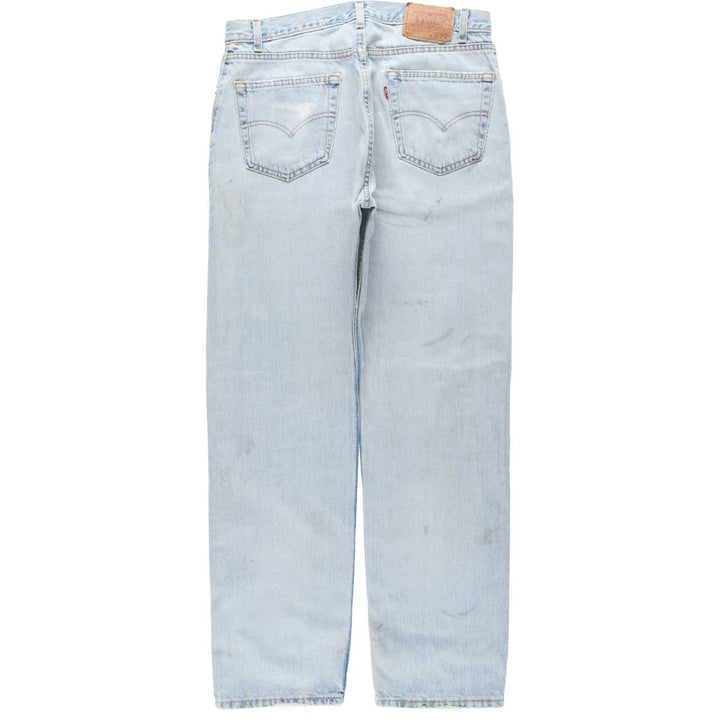 00'S Levi's 505 REGULAR FIT STRAIGHT LEG tapered denim pants made in USA, men's w35 equivalent cotton blue type Vintage Second Hand