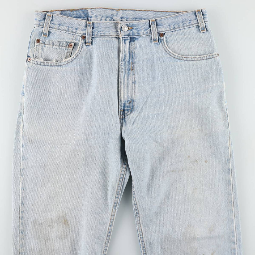 00'S Levi's 505 REGULAR FIT STRAIGHT LEG tapered denim pants made in USA, men's w35 equivalent cotton blue type Vintage Second Hand
