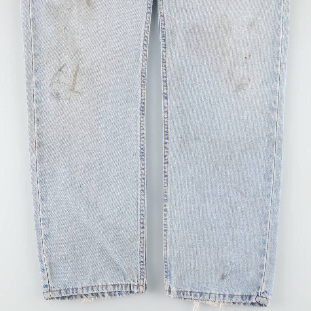 00'S Levi's 505 REGULAR FIT STRAIGHT LEG tapered denim pants made in USA, men's w35 equivalent cotton blue type Vintage Second Hand
