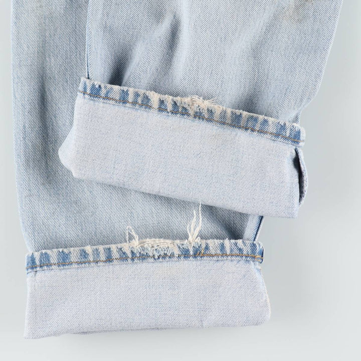 00'S Levi's 505 REGULAR FIT STRAIGHT LEG tapered denim pants made in USA, men's w35 equivalent cotton blue type Vintage Second Hand