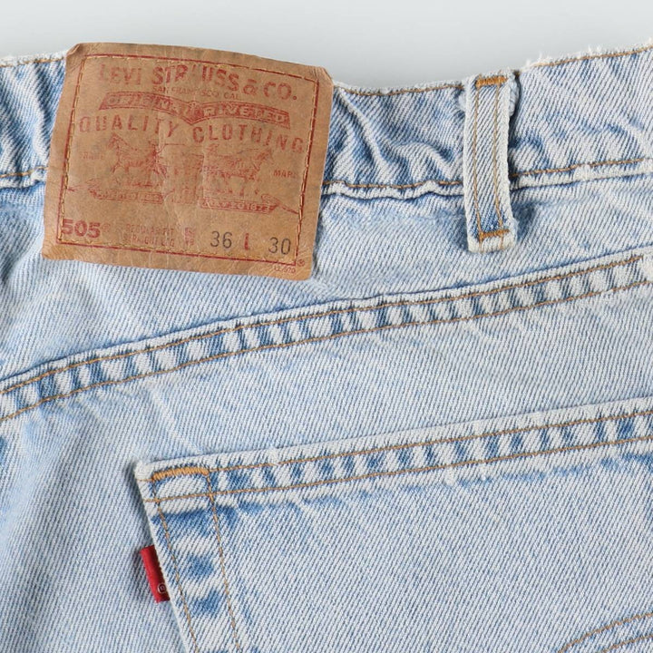 90'S Levi's 505 REGULAR FIT STRAIGHT LEG Tapered Denim Pants Made in USA Men's W35 Vintage cotton blue type Vintage Second Hand