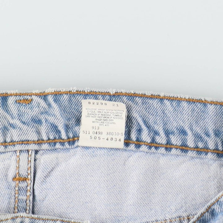 90'S Levi's 505 REGULAR FIT STRAIGHT LEG Tapered Denim Pants Made in USA Men's W35 Vintage cotton blue type Vintage Second Hand