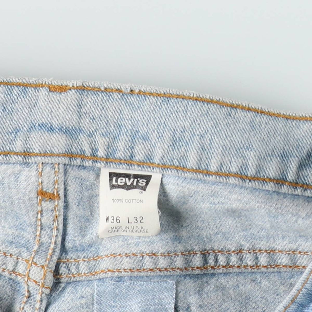 90'S Levi's 505-4834 Tapered Denim Pants, Made in USA, Men's, Size 36, Vintage cotton Blue type light blue Vintage Second Hand