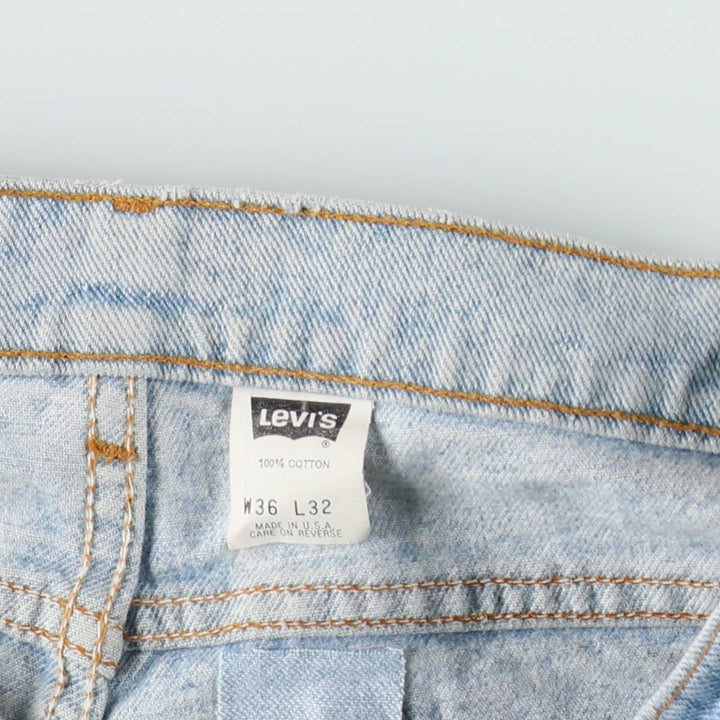 90'S Levi's 505-4834 Tapered Denim Pants, Made in USA, Men's, Size 36, Vintage cotton Blue type light blue Vintage Second Hand