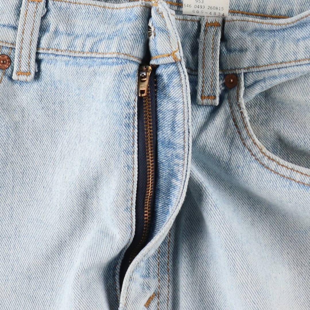 90'S Levi's 505-4834 Tapered Denim Pants, Made in USA, Men's, Size 36, Vintage cotton Blue type light blue Vintage Second Hand