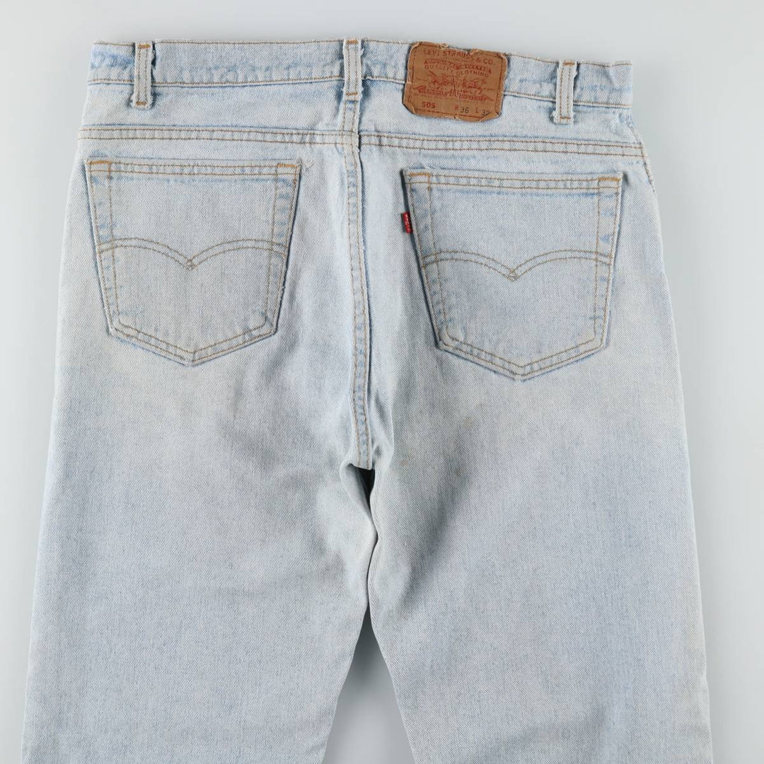 90'S Levi's 505-4834 Tapered Denim Pants, Made in USA, Men's, Size 36, Vintage cotton Blue type light blue Vintage Second Hand
