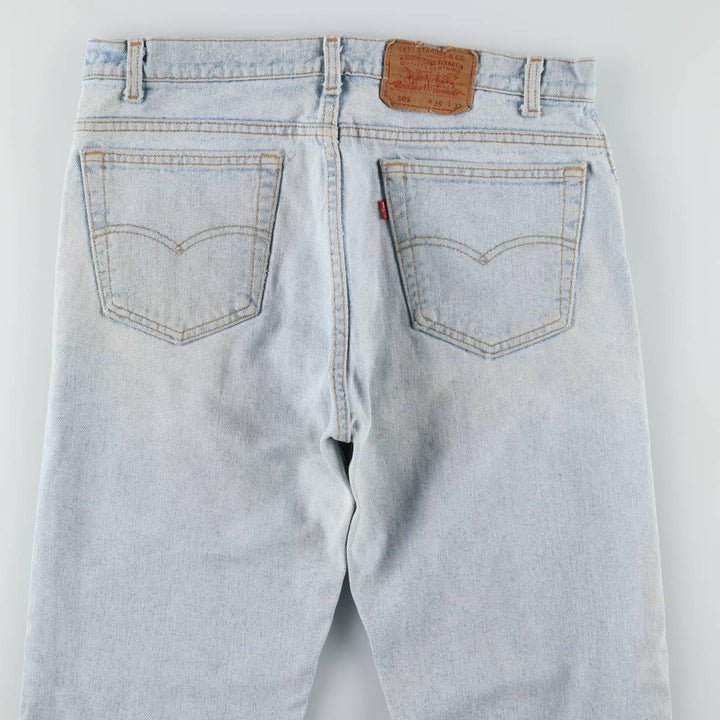 90'S Levi's 505-4834 Tapered Denim Pants, Made in USA, Men's, Size 36, Vintage cotton Blue type light blue Vintage Second Hand