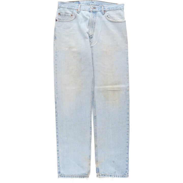 90s-00'S Levi's 505 Regular Fit Straight Leg Tapered Denim Pants, Made in USA, Men's W34 equivalent, Vintage cotton Blue type light blue Vintage Second Hand