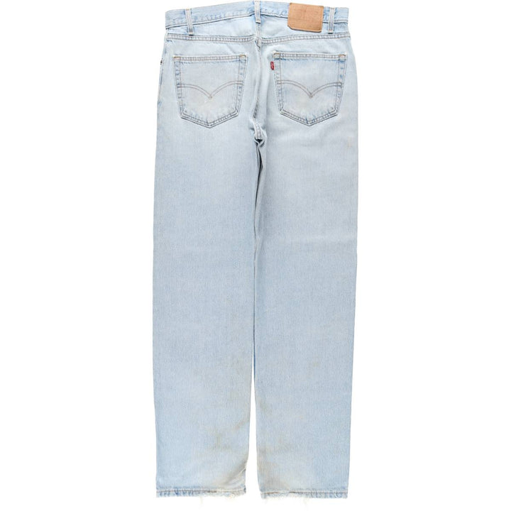 90s-00'S Levi's 505 Regular Fit Straight Leg Tapered Denim Pants, Made in USA, Men's W34 equivalent, Vintage cotton Blue type light blue Vintage Second Hand