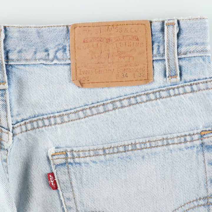 90s-00'S Levi's 505 Regular Fit Straight Leg Tapered Denim Pants, Made in USA, Men's W34 equivalent, Vintage cotton Blue type light blue Vintage Second Hand