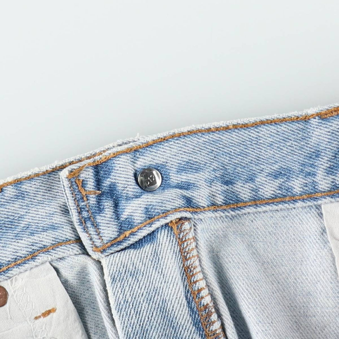 90s-00'S Levi's 505 Regular Fit Straight Leg Tapered Denim Pants, Made in USA, Men's W34 equivalent, Vintage cotton Blue type light blue Vintage Second Hand