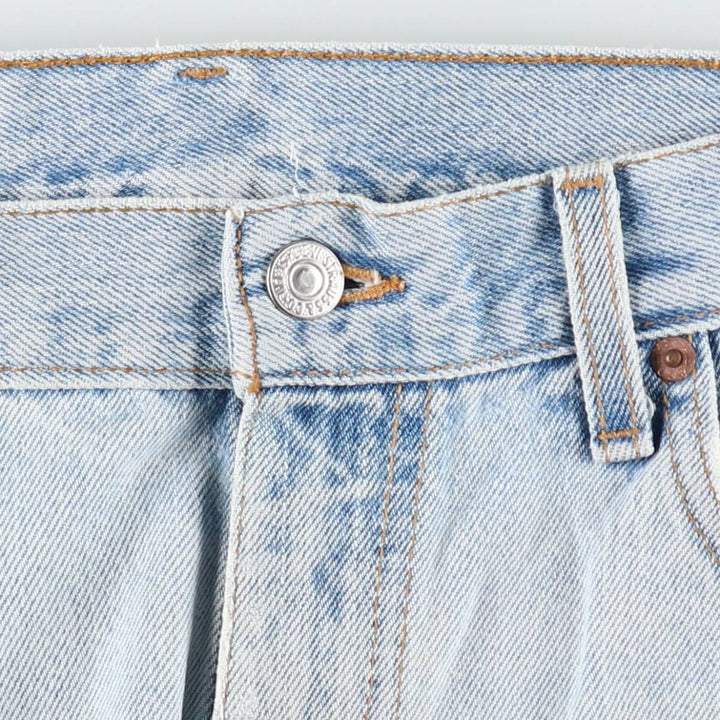 90s-00'S Levi's 505 Regular Fit Straight Leg Tapered Denim Pants, Made in USA, Men's W34 equivalent, Vintage cotton Blue type light blue Vintage Second Hand