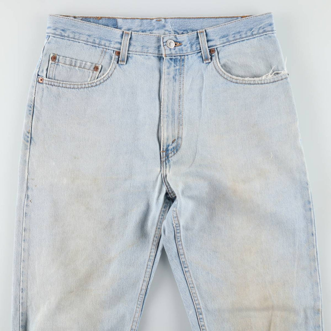 90s-00'S Levi's 505 Regular Fit Straight Leg Tapered Denim Pants, Made in USA, Men's W34 equivalent, Vintage cotton Blue type light blue Vintage Second Hand