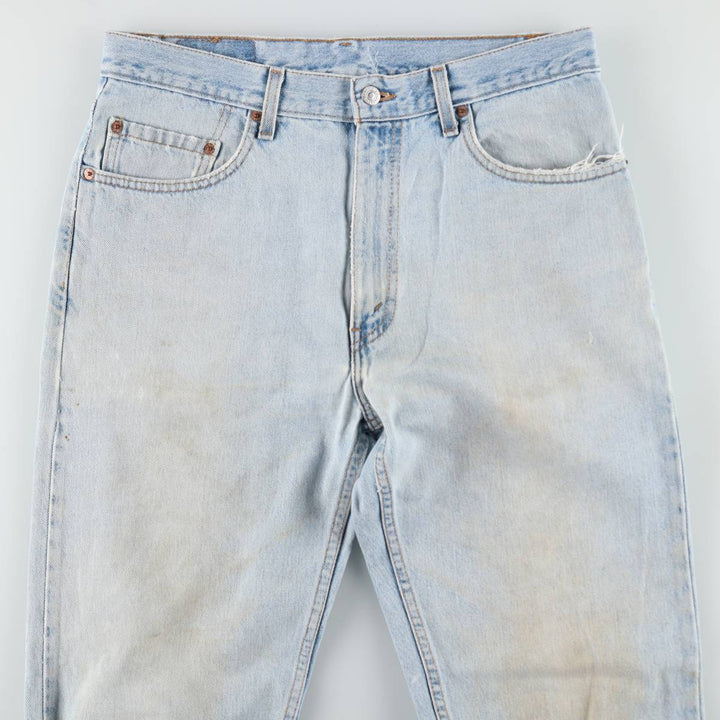 90s-00'S Levi's 505 Regular Fit Straight Leg Tapered Denim Pants, Made in USA, Men's W34 equivalent, Vintage cotton Blue type light blue Vintage Second Hand