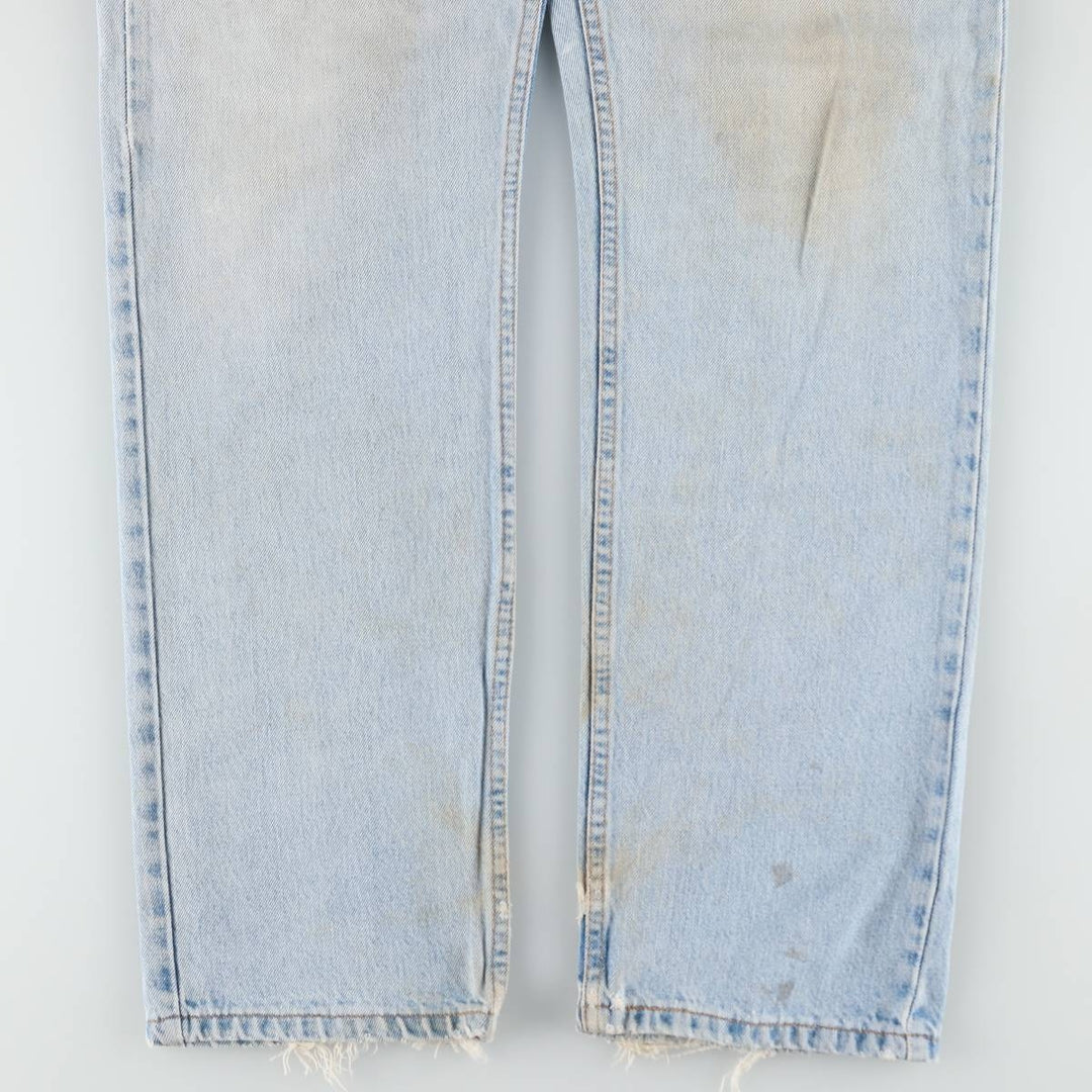 90s-00'S Levi's 505 Regular Fit Straight Leg Tapered Denim Pants, Made in USA, Men's W34 equivalent, Vintage cotton Blue type light blue Vintage Second Hand