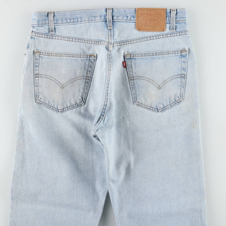 90s-00'S Levi's 505 Regular Fit Straight Leg Tapered Denim Pants, Made in USA, Men's W34 equivalent, Vintage cotton Blue type light blue Vintage Second Hand