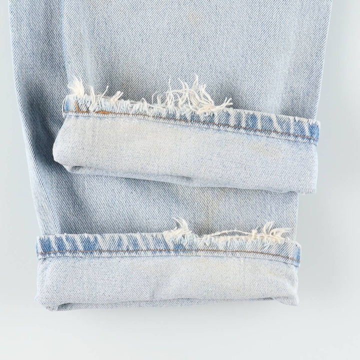 90s-00'S Levi's 505 Regular Fit Straight Leg Tapered Denim Pants, Made in USA, Men's W34 equivalent, Vintage cotton Blue type light blue Vintage Second Hand