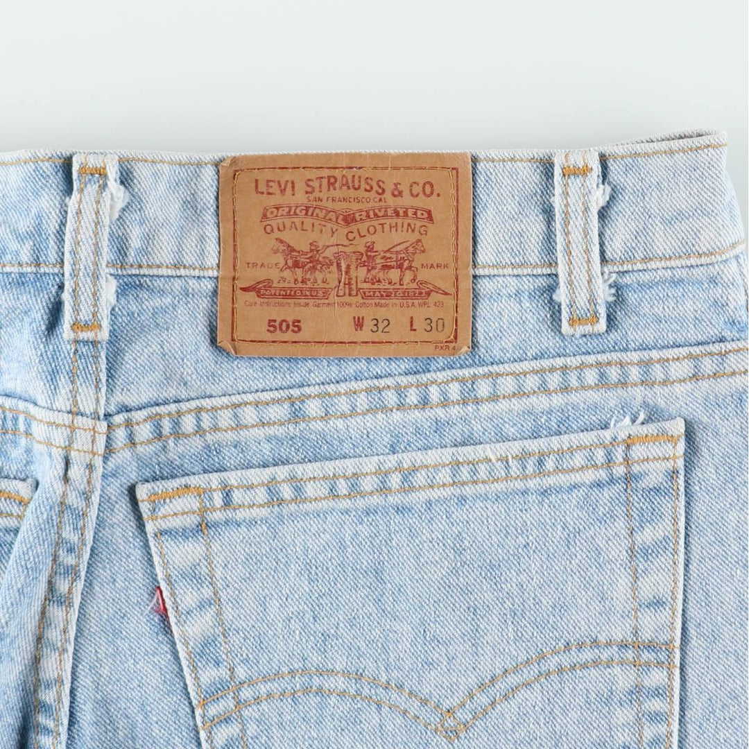 1990'S Levi's 505-4834 Tapered Denim Pants, Made in USA, Men's Size W32 (approx.), Vintage cotton Blue type light blue Vintage Second Hand