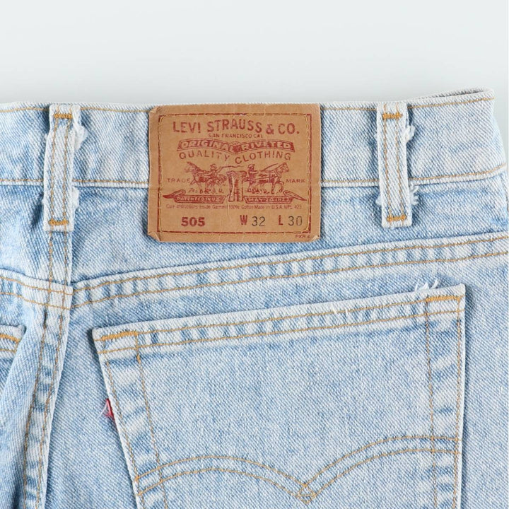 1990'S Levi's 505-4834 Tapered Denim Pants, Made in USA, Men's Size W32 (approx.), Vintage cotton Blue type light blue Vintage Second Hand
