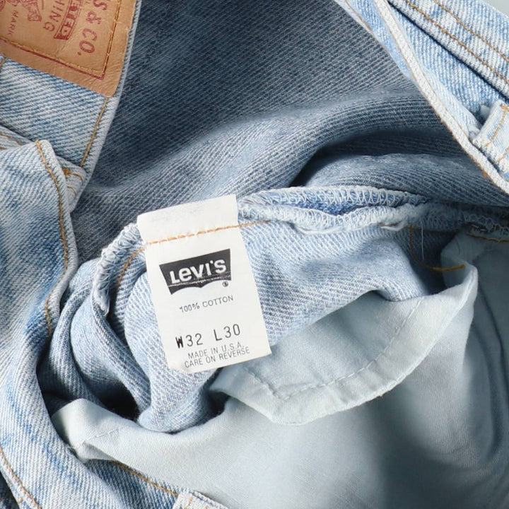1990'S Levi's 505-4834 Tapered Denim Pants, Made in USA, Men's Size W32 (approx.), Vintage cotton Blue type light blue Vintage Second Hand