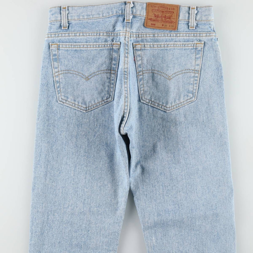 1990'S Levi's 505-4834 Tapered Denim Pants, Made in USA, Men's Size W32 (approx.), Vintage cotton Blue type light blue Vintage Second Hand