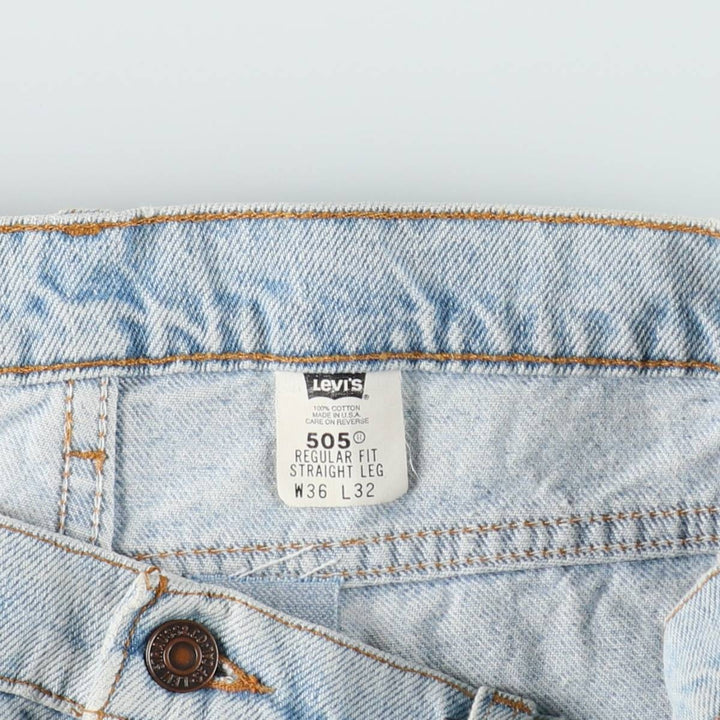 1990'S Levi's 40505-0234 Regular Fit Straight Leg Tapered Denim Pants, Made in USA, Men's Size W36 (approx.), Vintage cotton blue type Vintage Second Hand